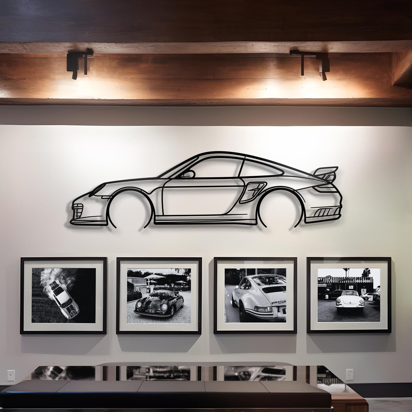 2008 997 GT2 Metal Silhouette