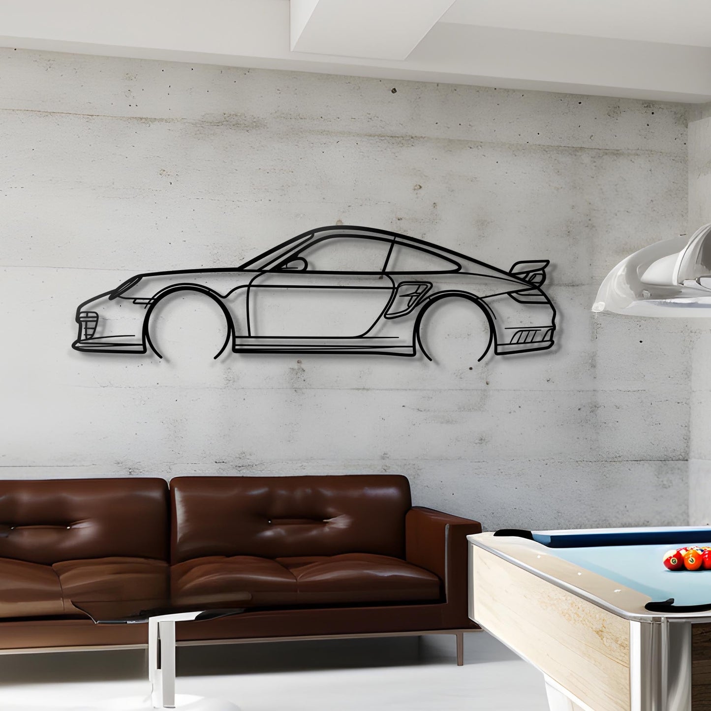 2008 997 GT2 Metal Silhouette