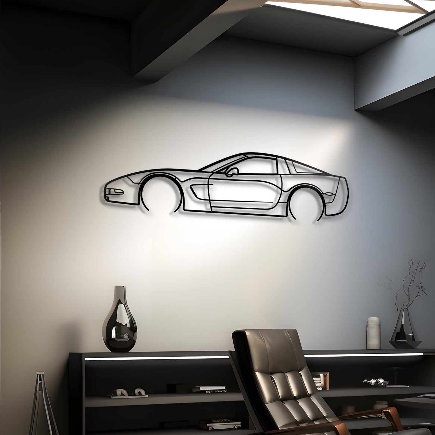 2004 Corvette C5 Metal Silhouette