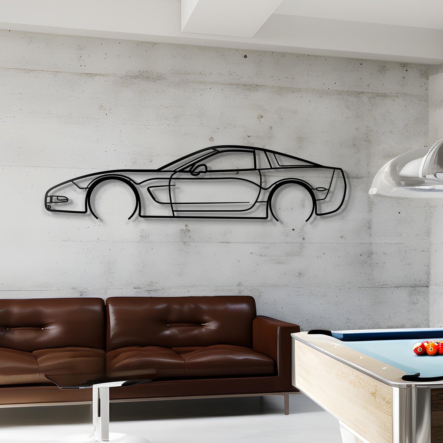 2004 Corvette C5 Metal Silhouette