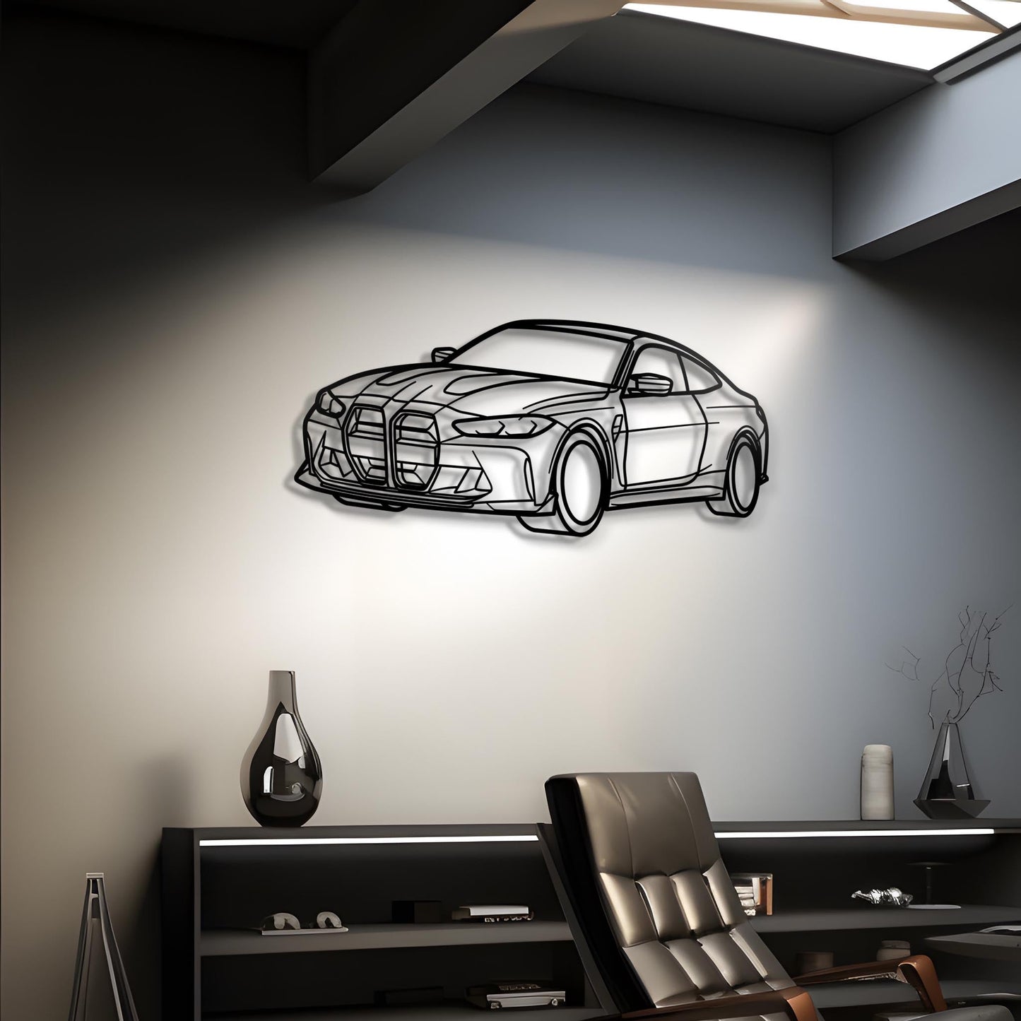 2022 M4 G82 Diagonal Metal Silhouette