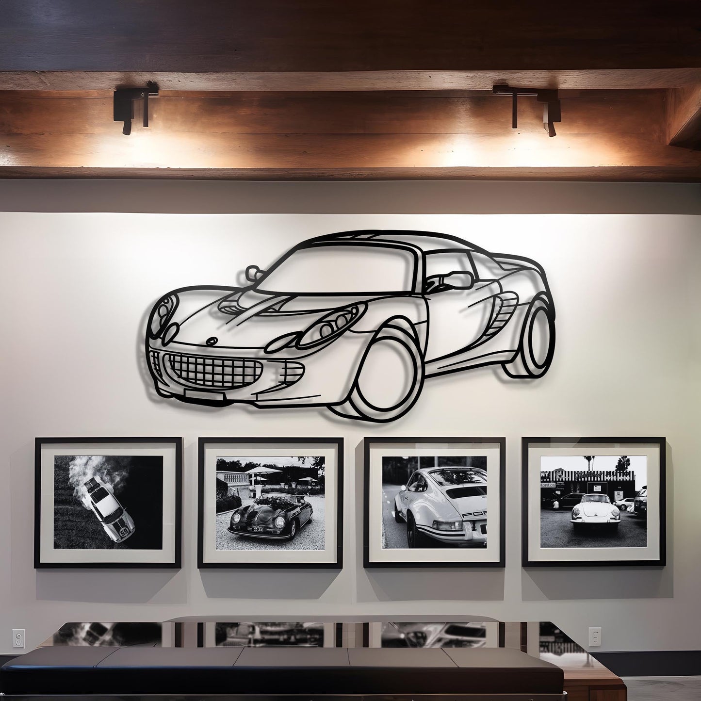2009 Elise Diagonal Metal Silhouette