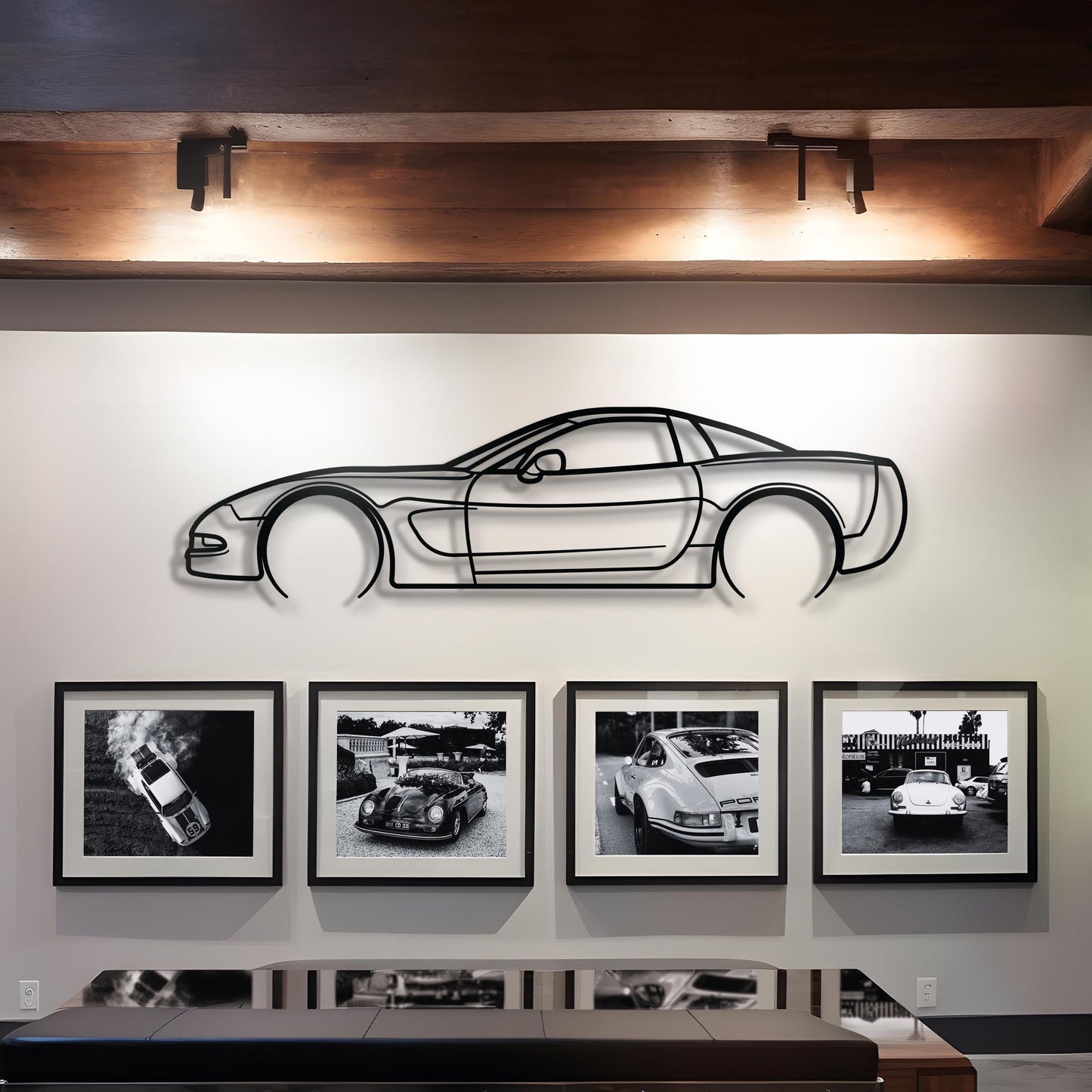 2001 Corvette C5 Metal Silhouette