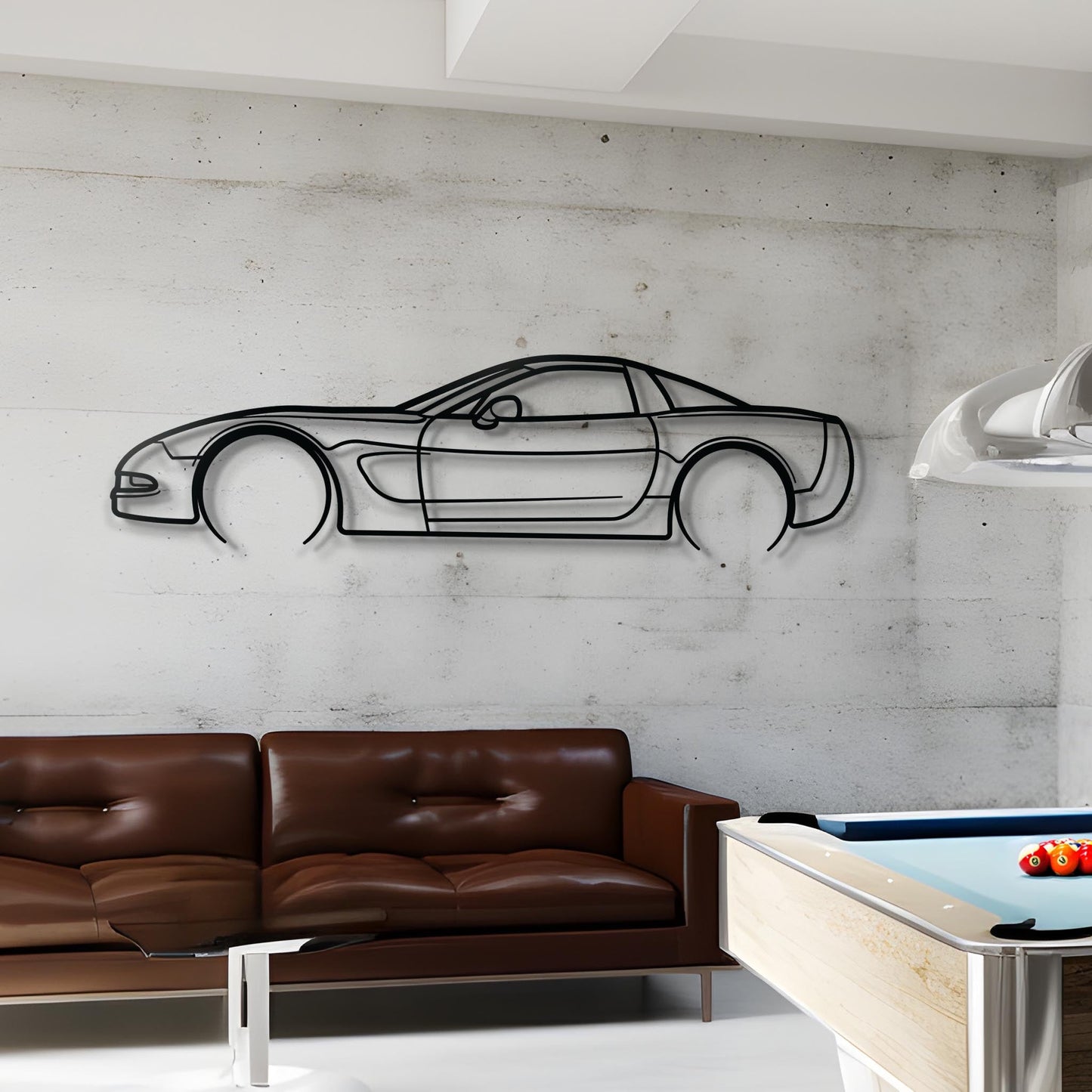 2001 Corvette C5 Metal Silhouette