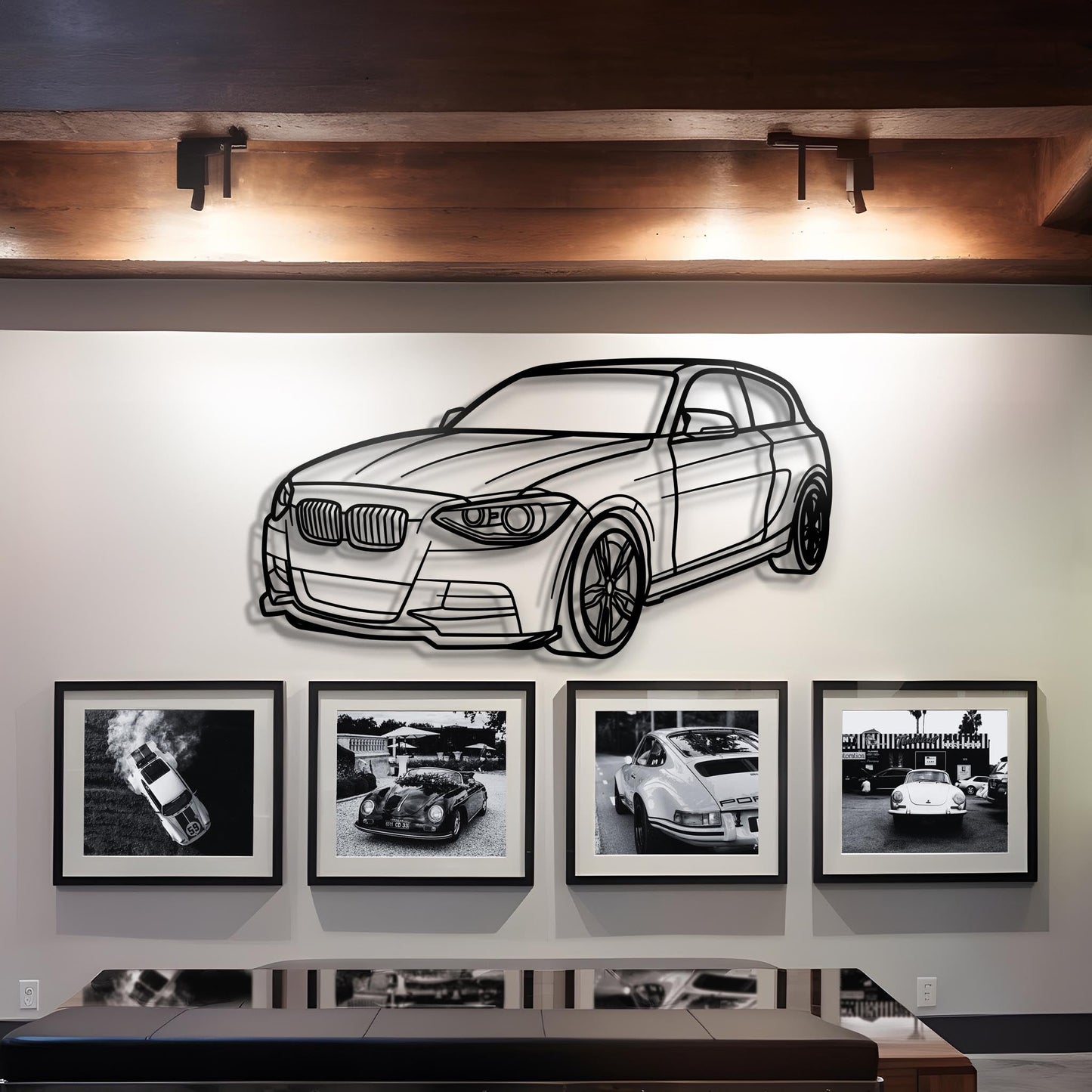 2013 M135i Diagonal Metal Silhouette
