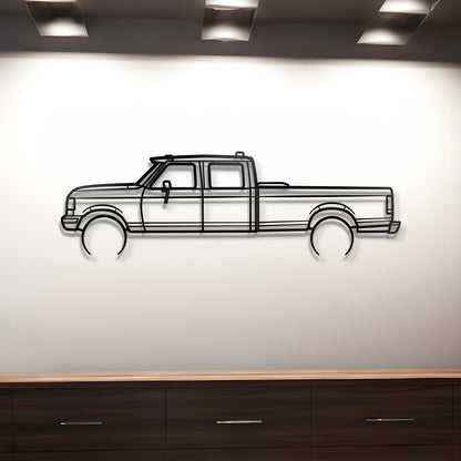 1989 Ford F350 Metal Silhouette