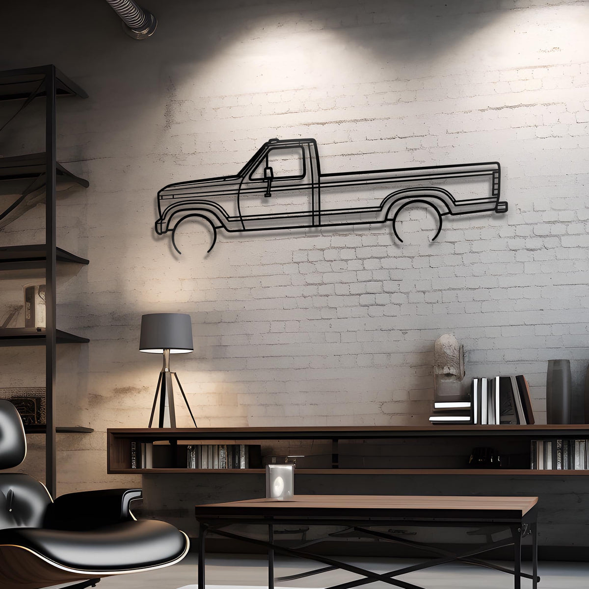 1983 F-150 Metal Silhouette Steel Wall Art — Custom Laser Cut Silhouettes by Steelshape