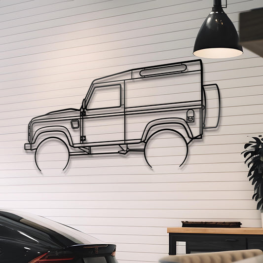 1990 Land Rover Defender Metal Silhouette