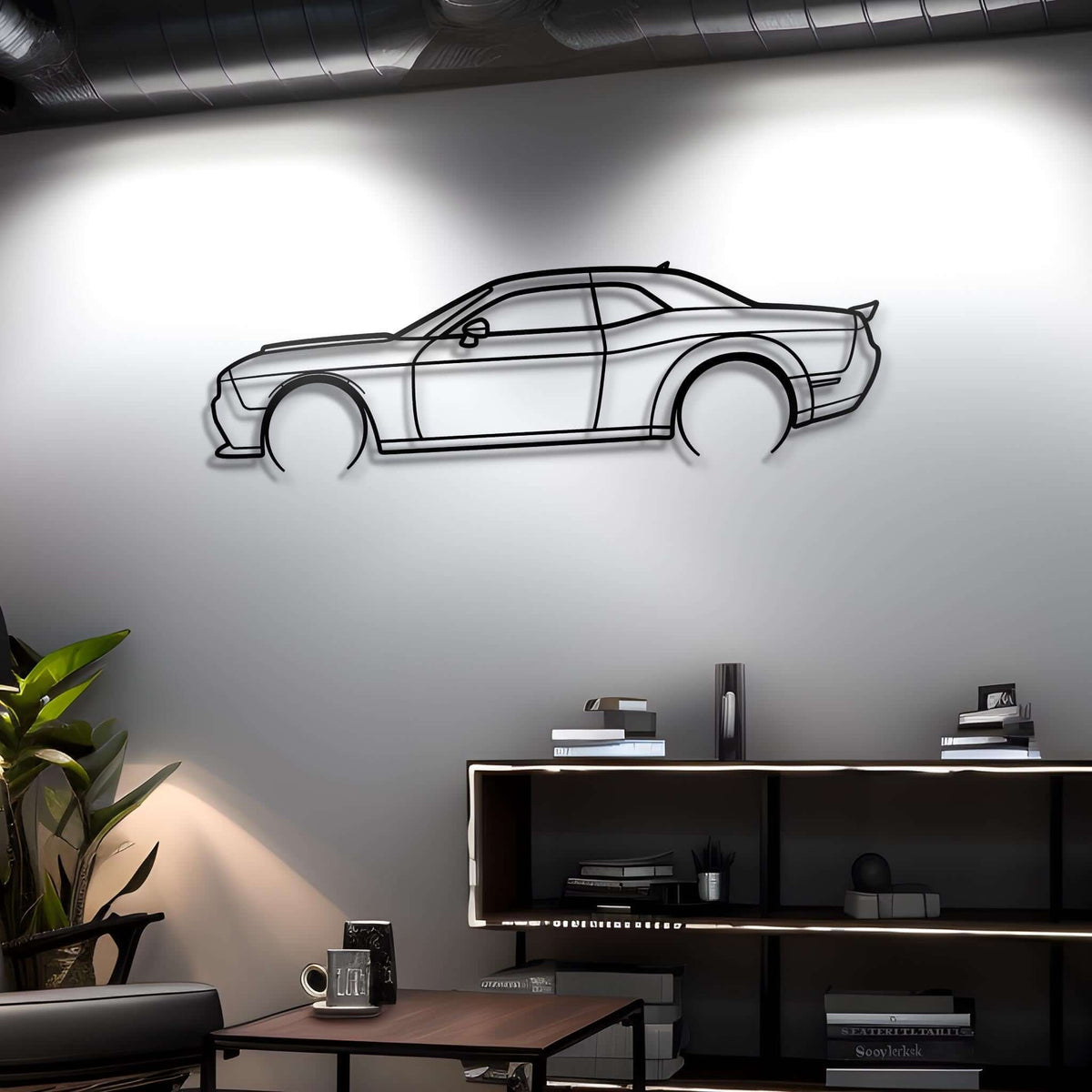 2023 Challenger SRT Demon 170 Metal Silhouette Steel Wall Art — Custom Laser Cut Silhouettes by Steelshape