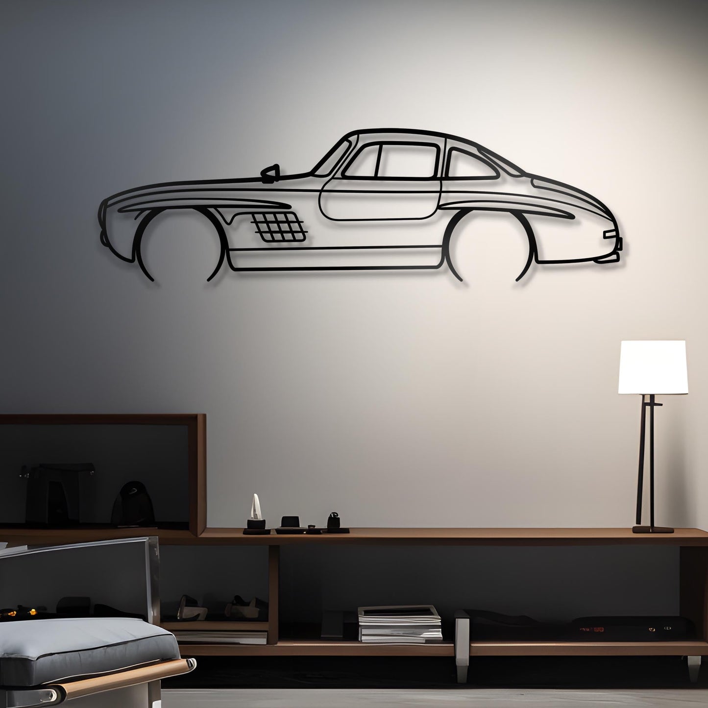 1957 Mercedes 300SL Metal Silhouette