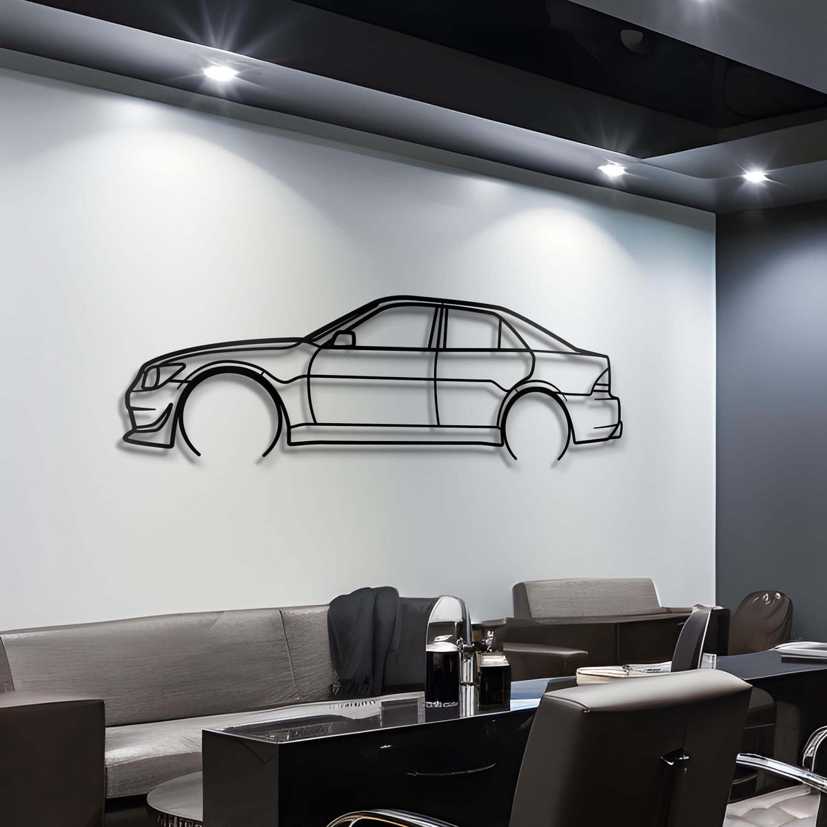 2003 IS300 Metal Silhouette Steel Wall Art — Custom Laser Cut Silhouettes by Steelshape