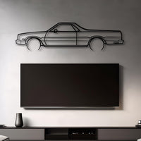 1984 El Camino SS Metal Silhouette