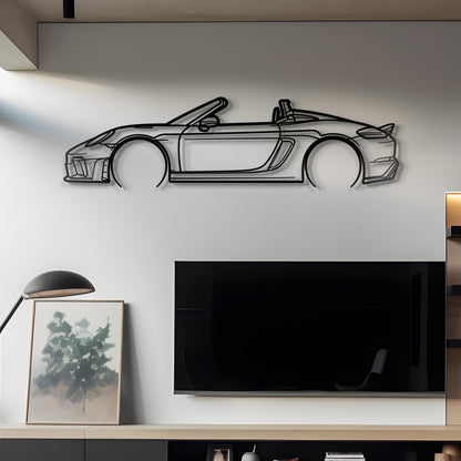 2023 Porsche 718 Spyder Metal Silhouette