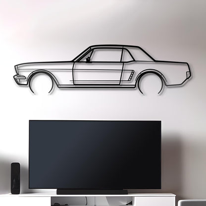 1964 Ford Mustang Metal Silhouette