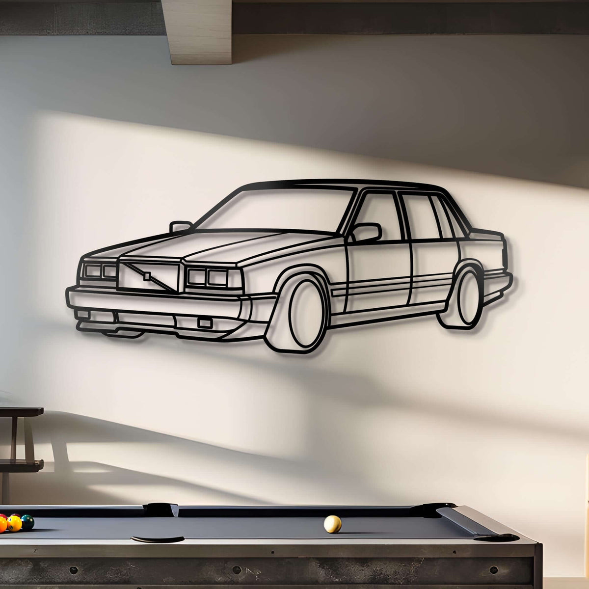 1988 744 Diagonal Metal Silhouette Steel Wall Art — Custom Laser Cut Silhouettes by Steelshape