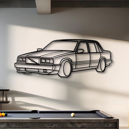 1988 Volvo 744 Diagonal Metal Silhouette