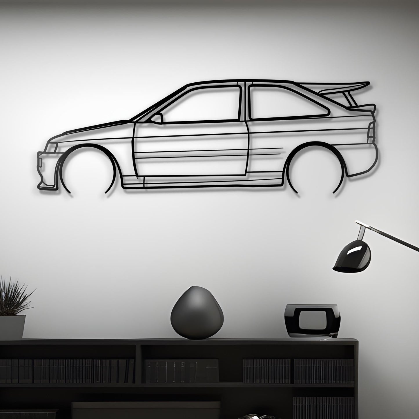 1995 Ford Escort RS Cosworth Metal Silhouette