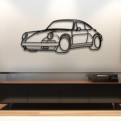 1994 Porsche 911 (964) Carrera Diagonal Metal Silhouette