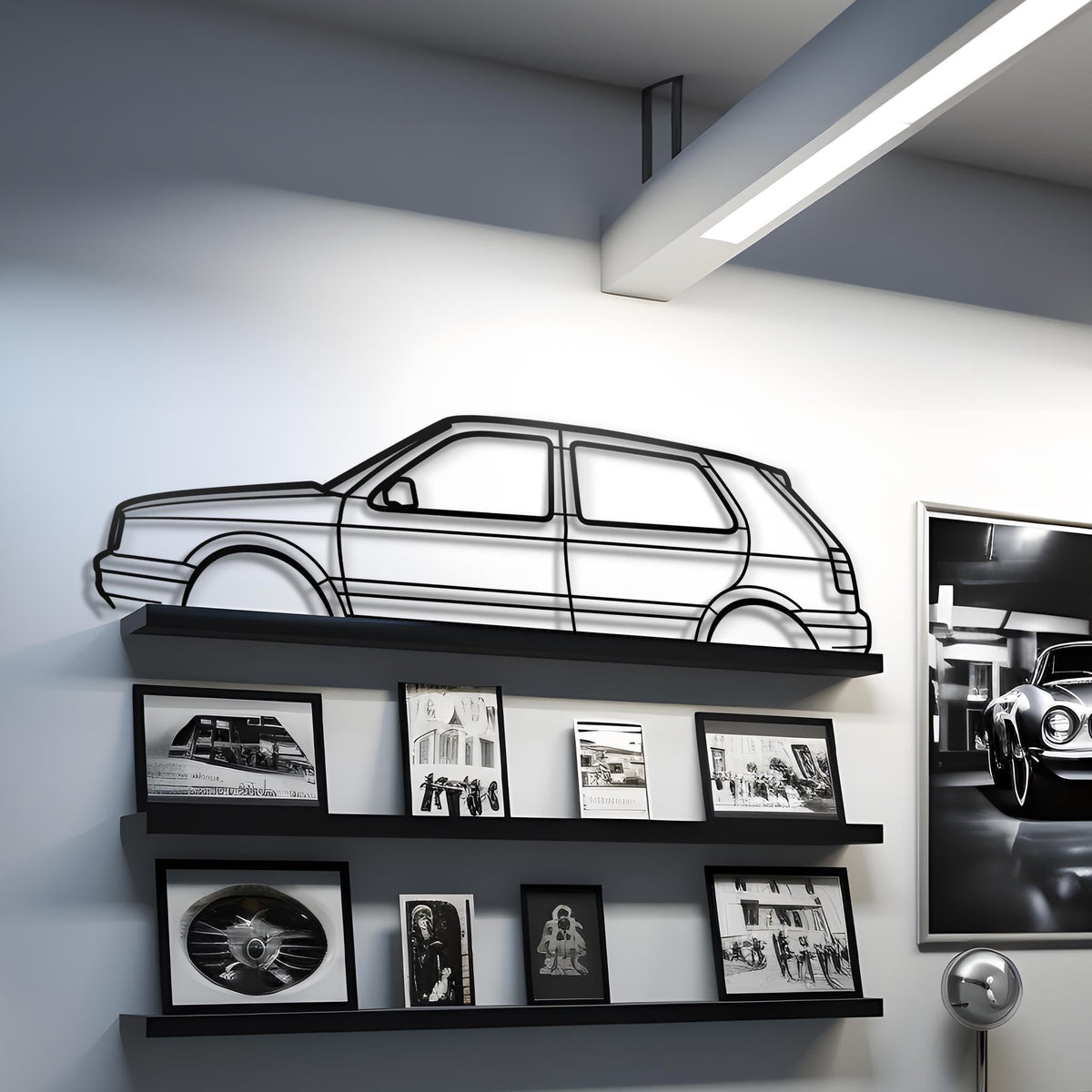 1996 Golf Mk3 Cut Metal Silhouette Steel Wall Art — Custom Laser Cut Silhouettes by Steelshape