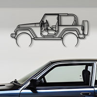 2008 Wrangler Rubicon Metal Silhouette