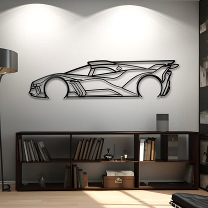 2024 Bugatti Bolide Metal Silhouette