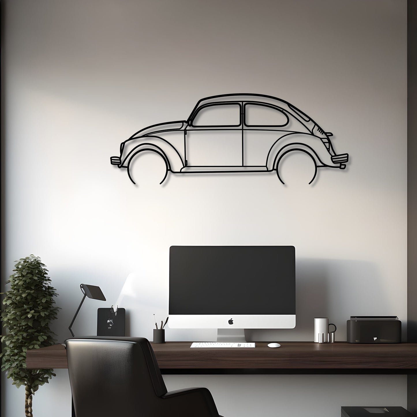 1967 Volkswagen Beetle Metal Silhouette