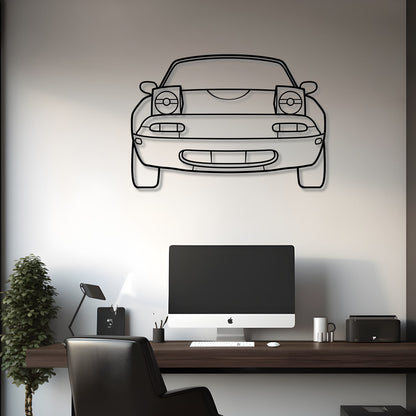 1990 Mazda Miata MX-5 NA Front Metal Silhouette