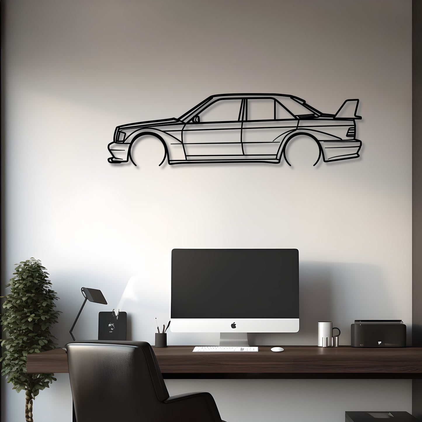 1990 Mercedes 190E Metal Silhouette