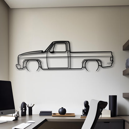 1985 Chevrolet C10 Metal Silhouette