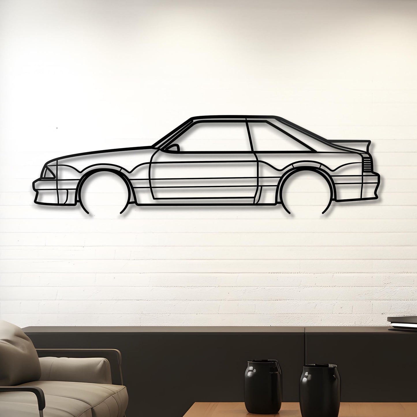 1987 Ford Mustang GT 5.0 Metal Silhouette