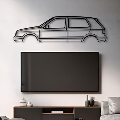 1996  Golf Mk3 Cut Metal Silhouette