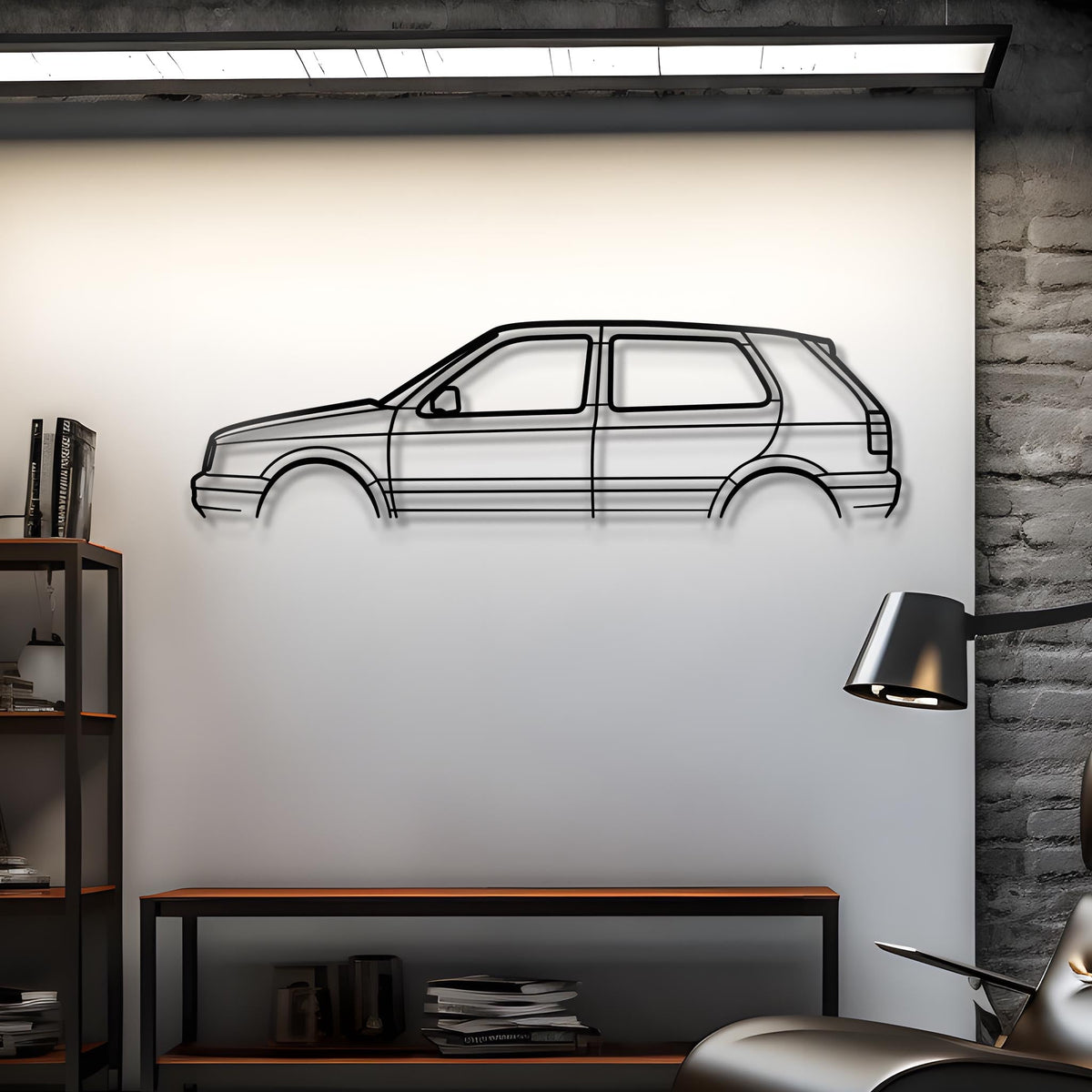 1996 Golf Mk3 Cut Metal Silhouette Steel Wall Art — Custom Laser Cut Silhouettes by Steelshape