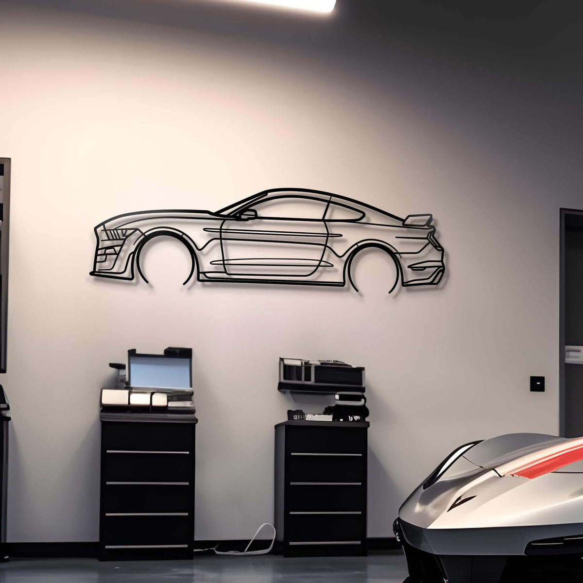 2020 Mustang Shelby GT500 Metal Silhouette Steel Wall Art — Custom Laser Cut Silhouettes by Steelshape