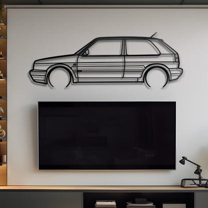 1987 Volkswagen Golf GTI Mk2 Metal Silhouette