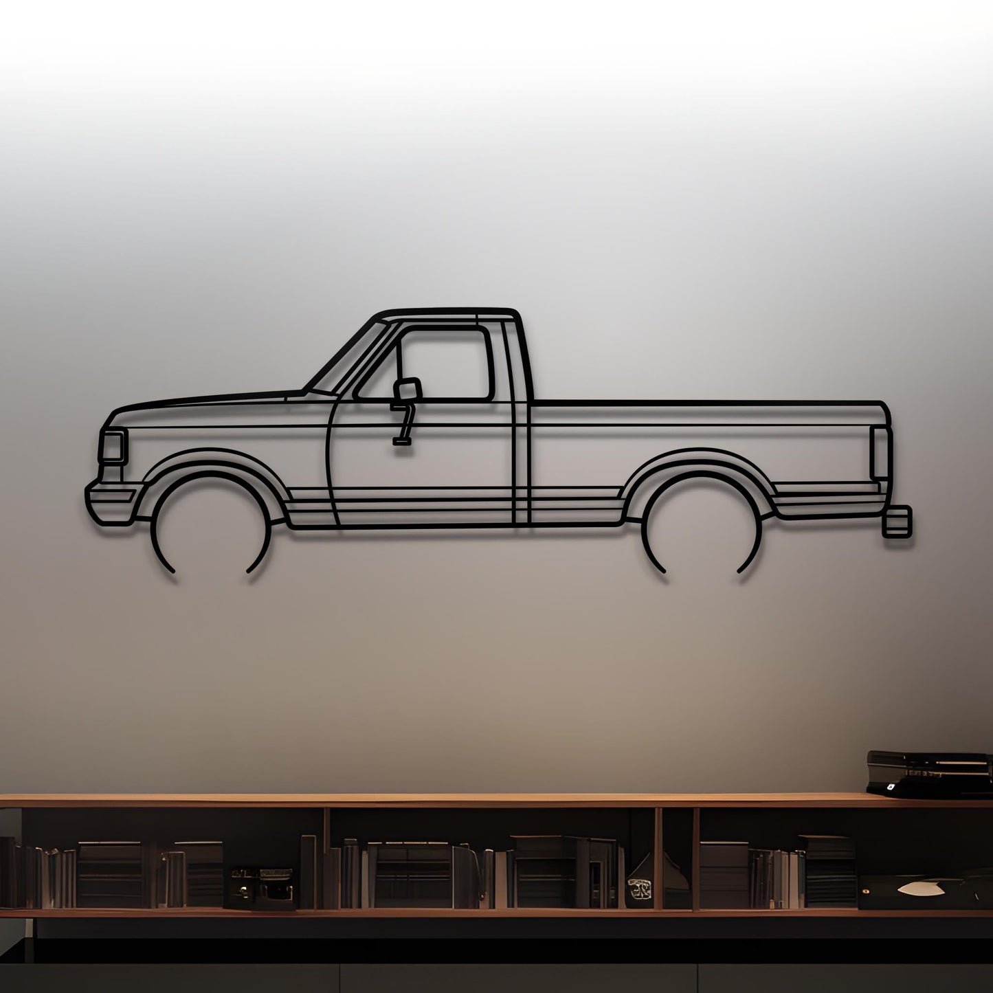 1990 Ford Bricknose Metal Silhouette