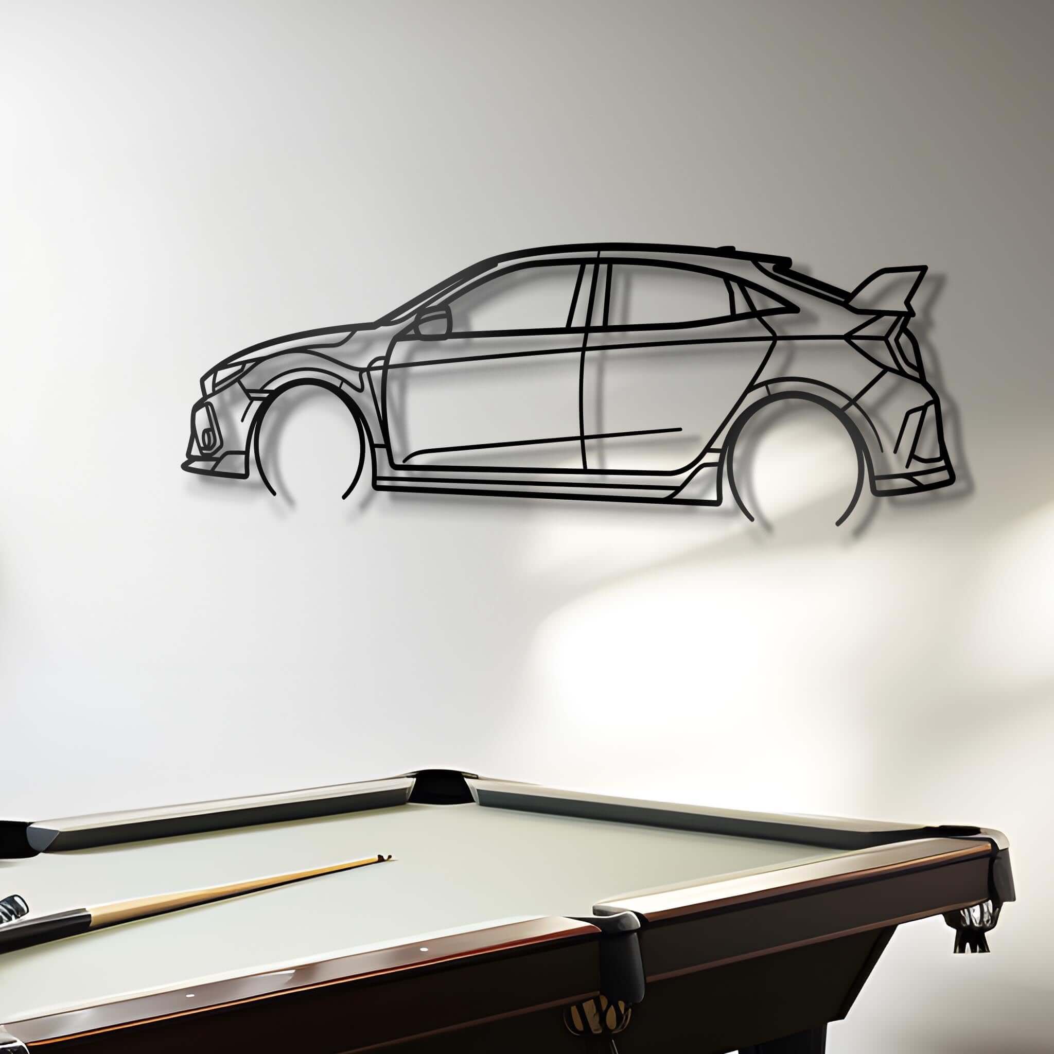 Type R Silohette 2017 Civic Type R FK8 Metal Silhouette – Steelshape