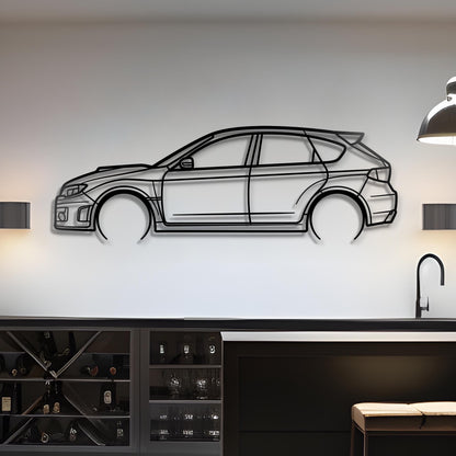 2014 Subaru Impreza WRX STI Hatchback Metal Silhouette