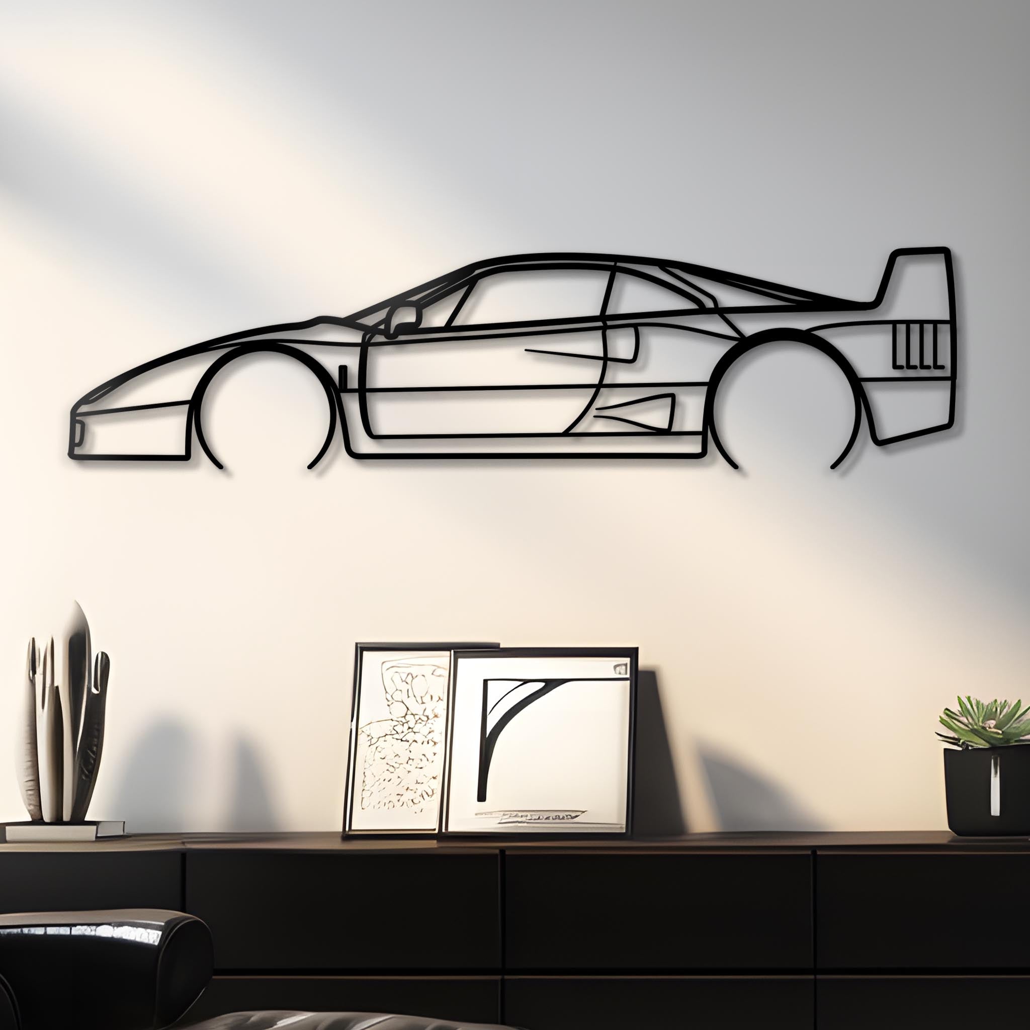 1990 Ferrari F40 Metal Silhouette