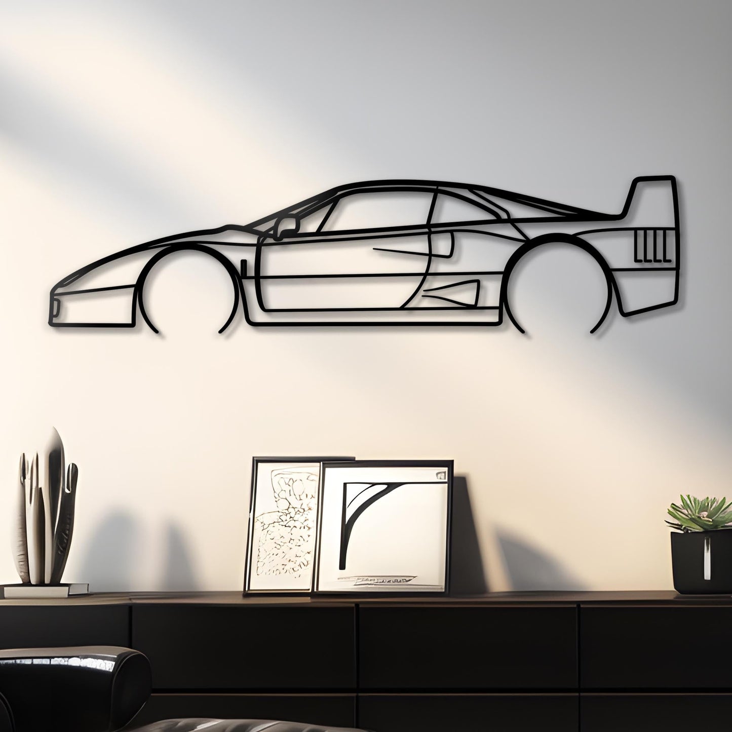 1990 Ferrari F40 Metal Silhouette