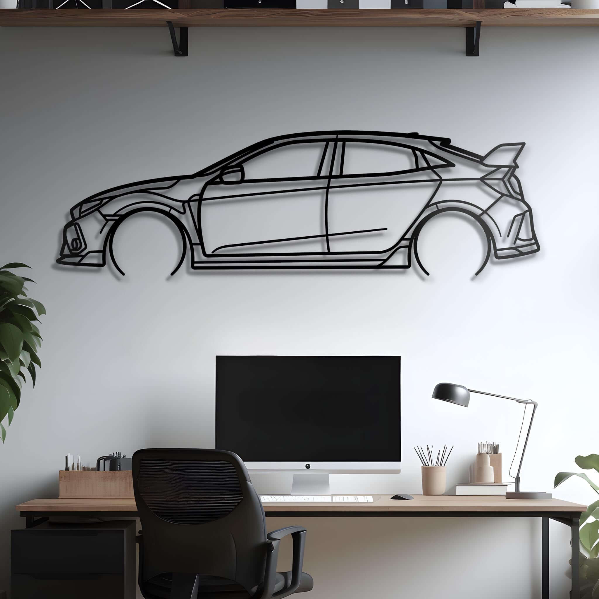 Type R Silohette 2017 Civic Type R FK8 Metal Silhouette – Steelshape