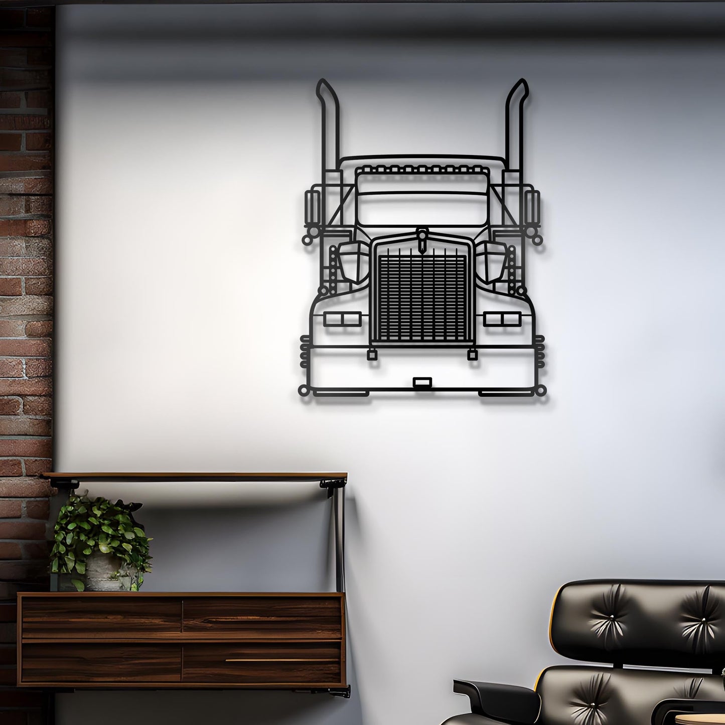 2019 CDL Hunter Truck Front Metal Silhouette