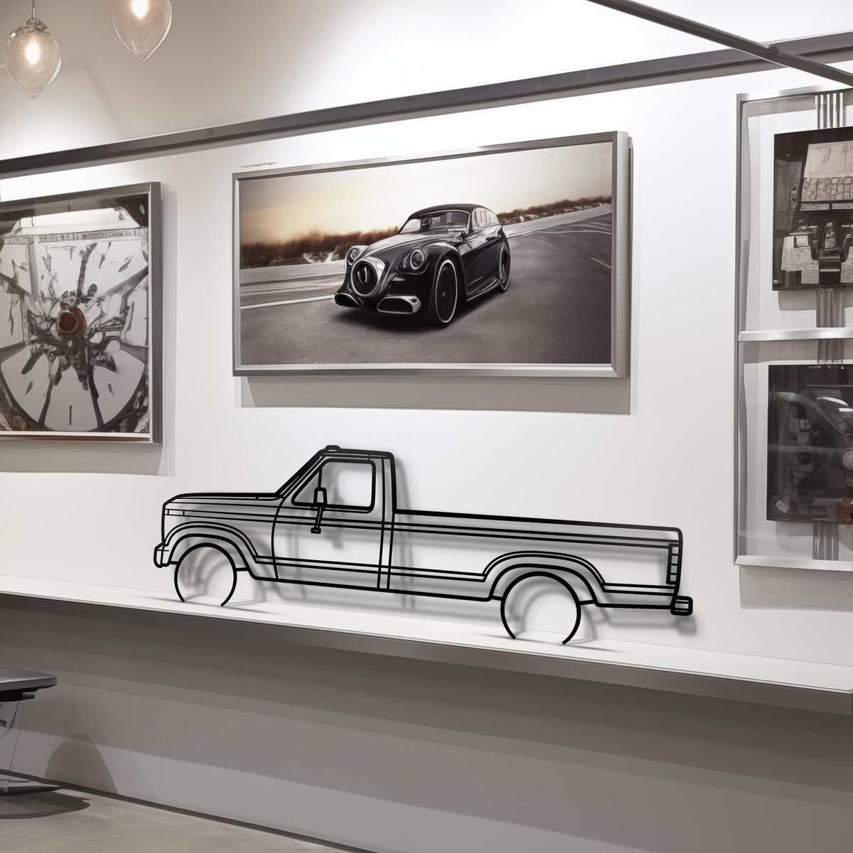 1983 F-150 Metal Silhouette Steel Wall Art — Custom Laser Cut Silhouettes by Steelshape