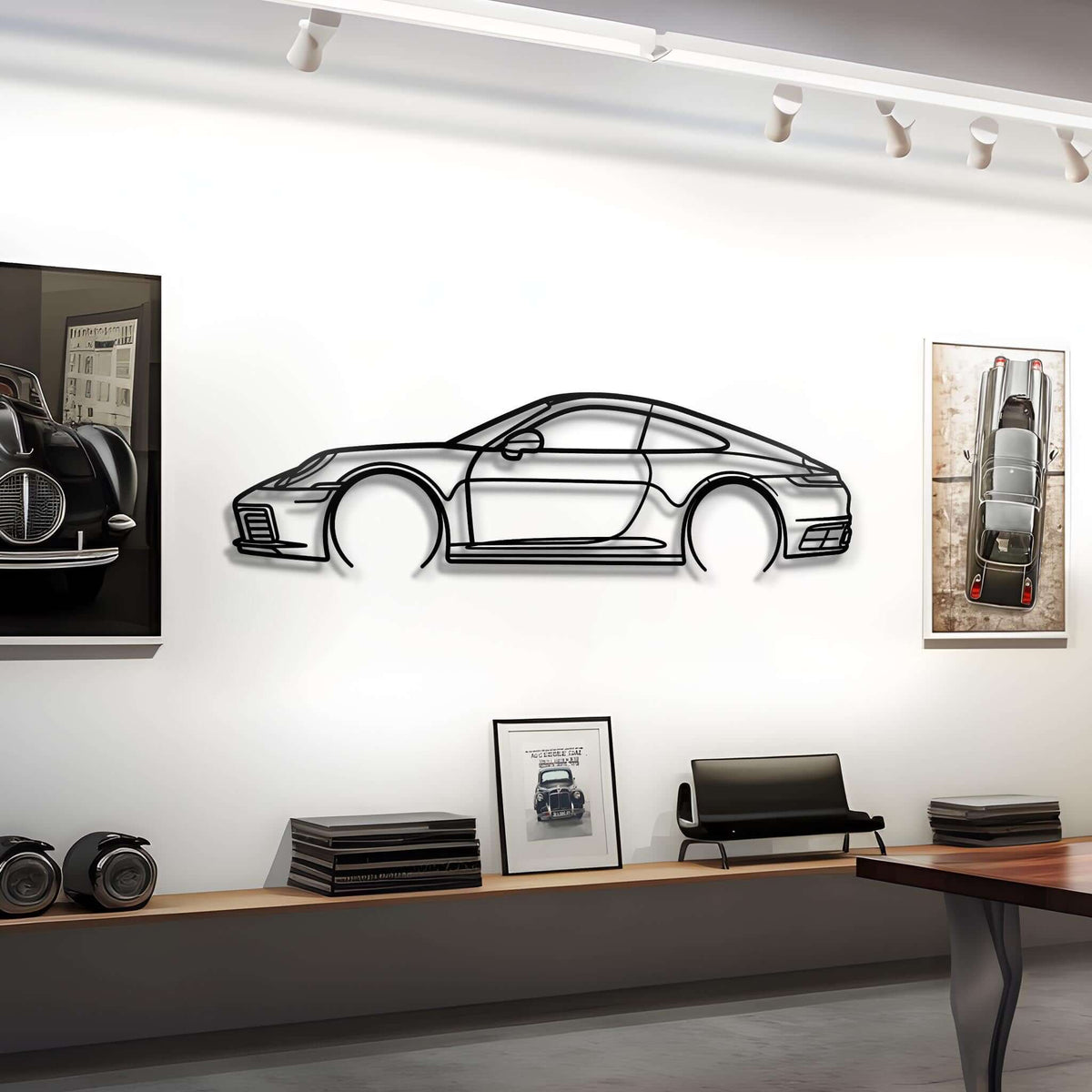 2022 911 Carrera S Metal Silhouette Steel Wall Art — Custom Laser Cut Silhouettes by Steelshape