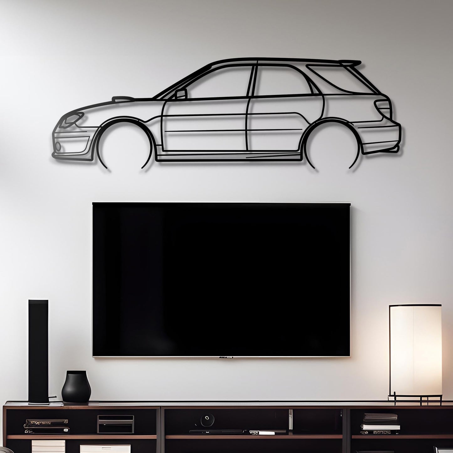 2007 Subaru WRX Wagon Metal Silhouette