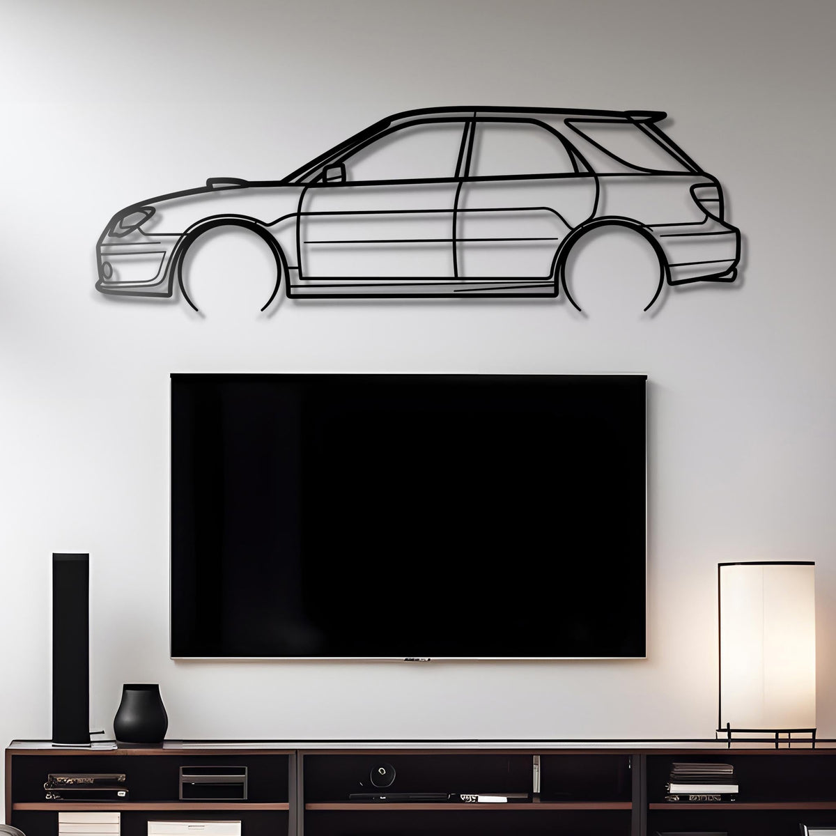 2007 WRX Wagon Metal Silhouette Steel Wall Art — Custom Laser Cut Silhouettes by Steelshape