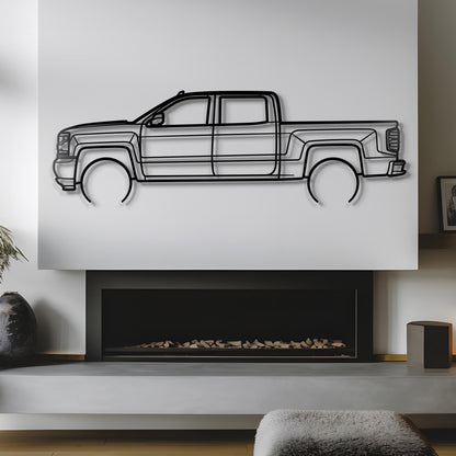 2016 Chevrolet Silverado Metal Silhouette