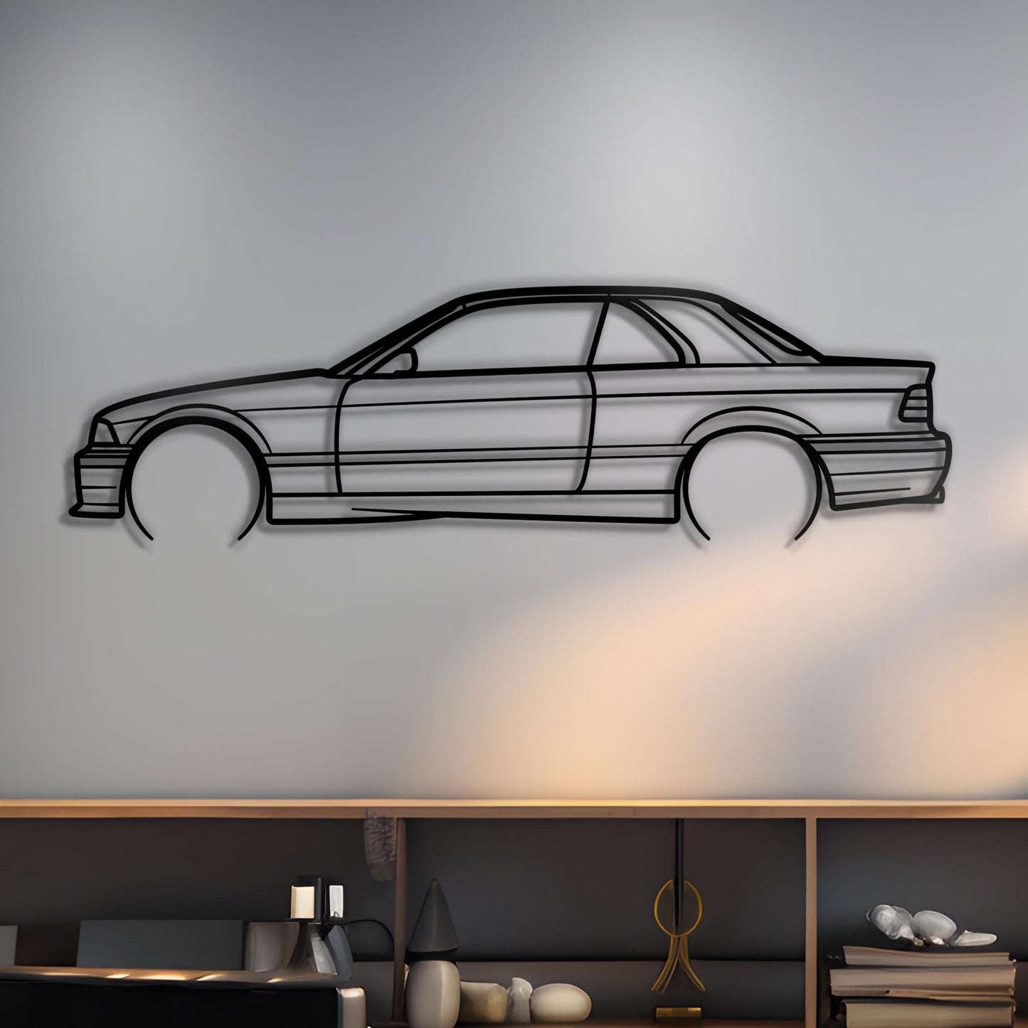 1999 BMW E36 Convertible Metal Silhouette