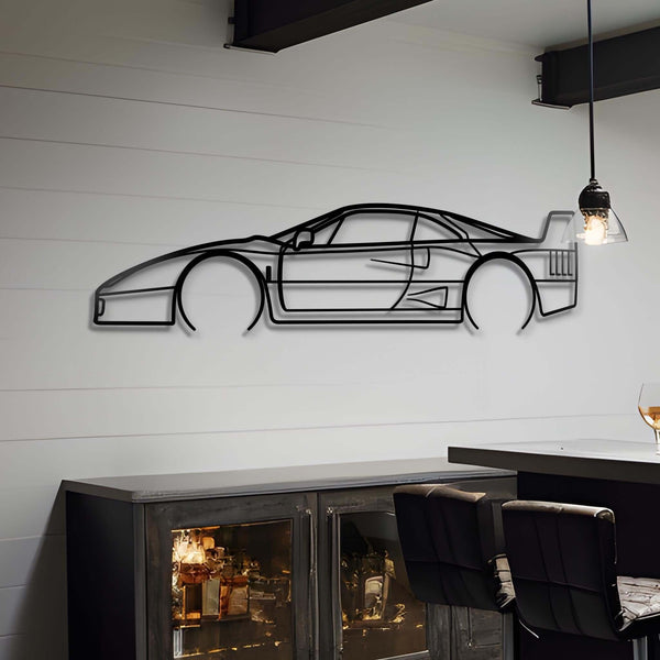 1990 F40 Metal Silhouette