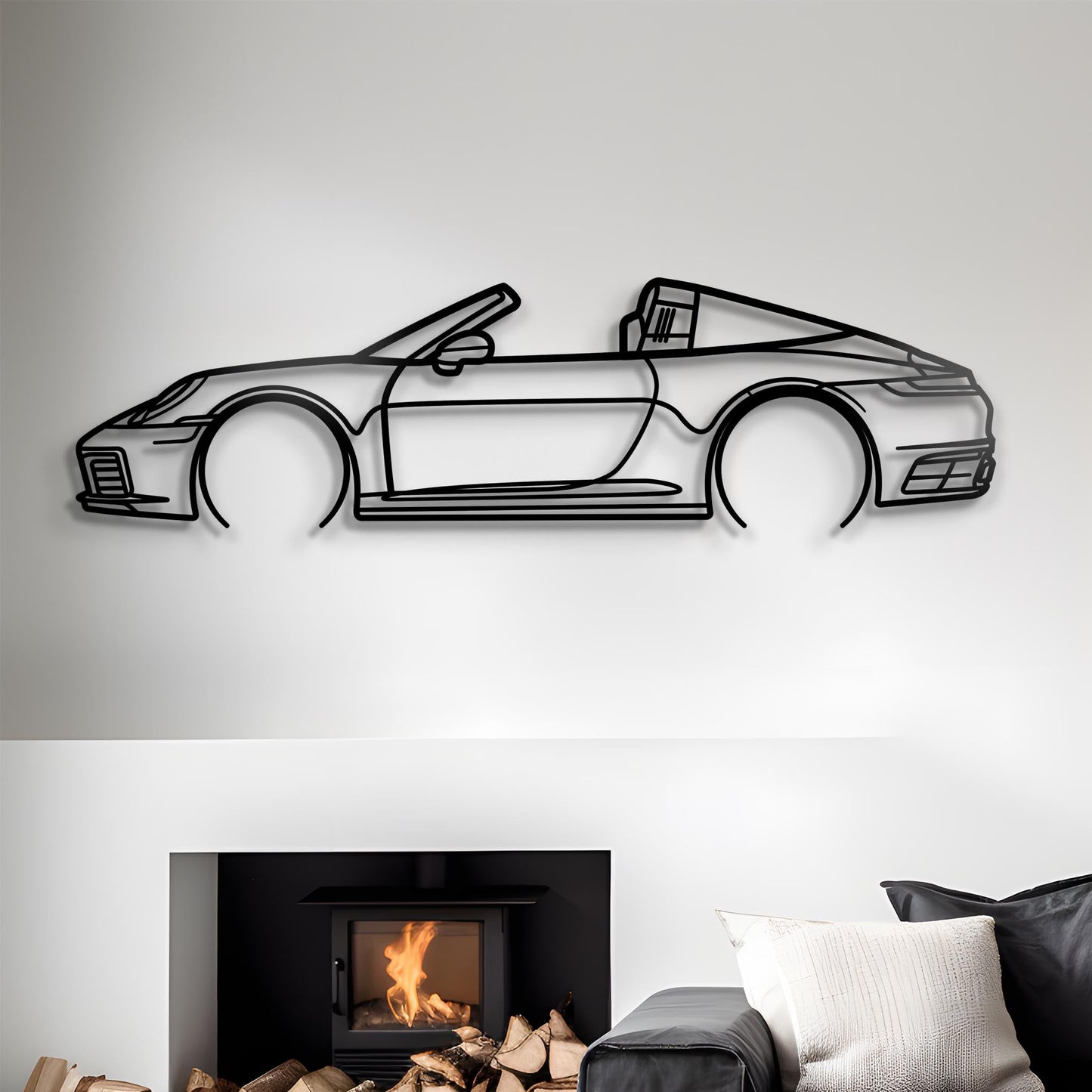 2023 Porsche 911 Targa 4S Metal Silhouette