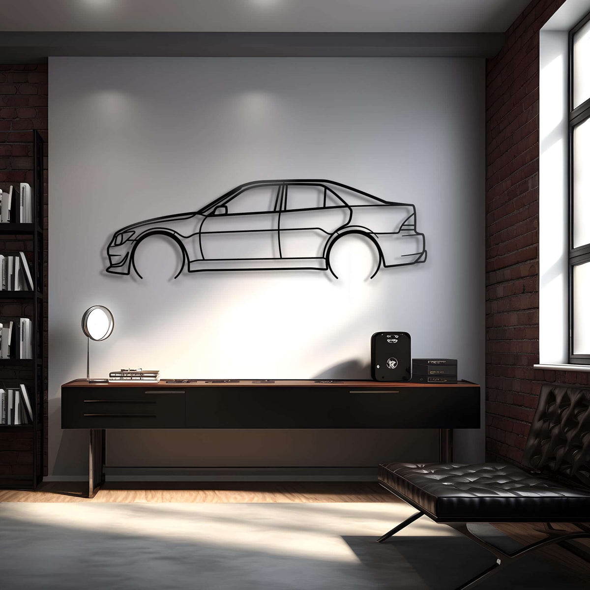 2003 IS300 Metal Silhouette Steel Wall Art — Custom Laser Cut Silhouettes by Steelshape
